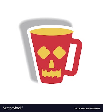 Paper sticker halloween icon vector image