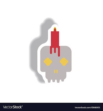 Paper sticker halloween icon vector image