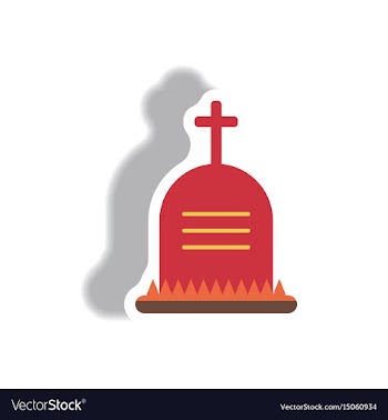 Paper sticker halloween icon vector image