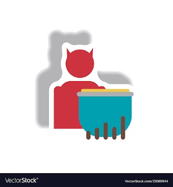 Paper sticker halloween icon vector image