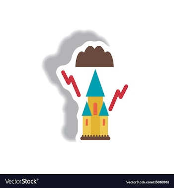 Paper sticker halloween icon vector image