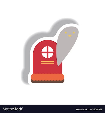 Paper sticker halloween icon vector image
