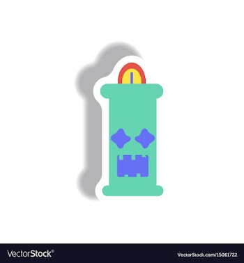 Paper sticker halloween icon vector image