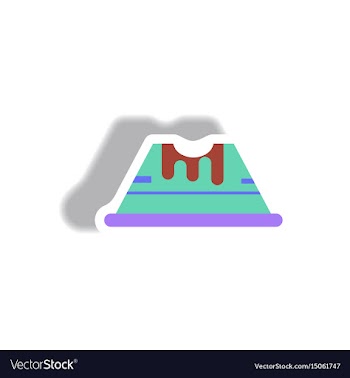 Paper sticker halloween icon vector image