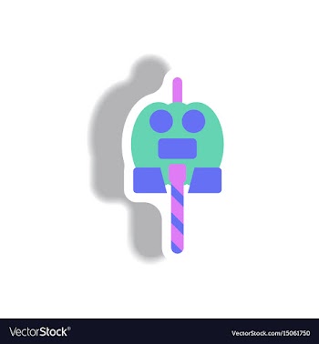 Paper sticker halloween icon vector image