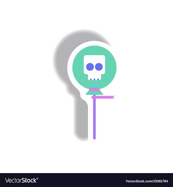 Paper sticker halloween icon vector image