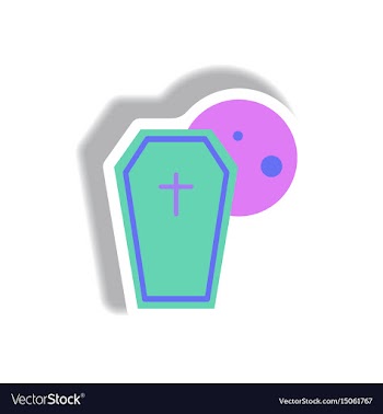 Paper sticker halloween icon vector image