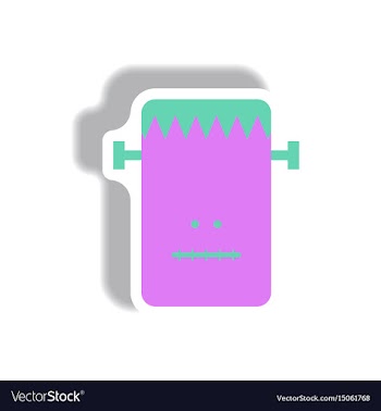 Paper sticker halloween icon vector image