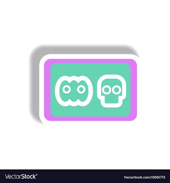 Paper sticker halloween icon vector image