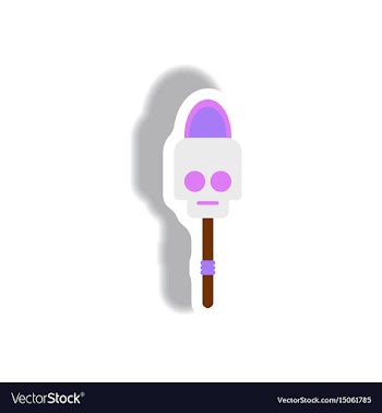 Paper sticker halloween icon vector image