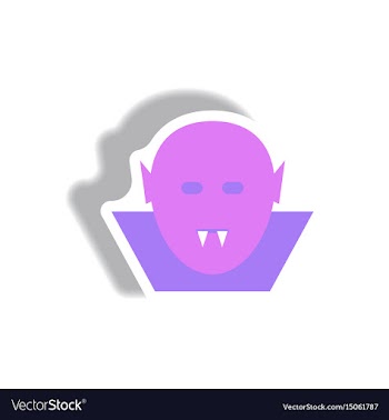 Paper sticker halloween icon vector image