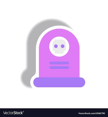 Paper sticker halloween icon vector image