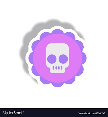 Paper sticker halloween icon vector image