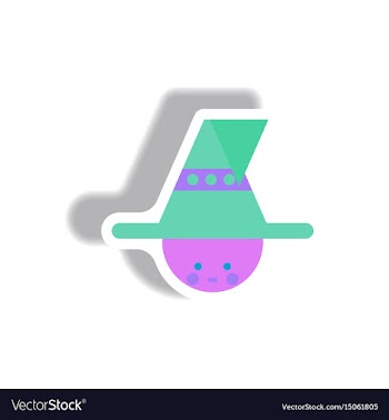 Paper sticker halloween icon vector image