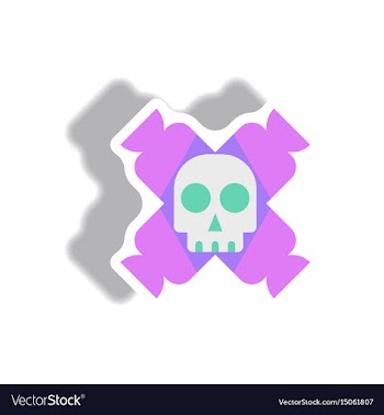 Paper sticker halloween icon vector image