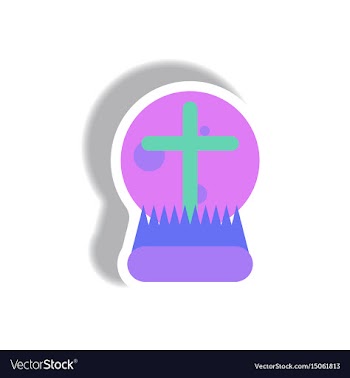 Paper sticker halloween icon vector image