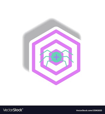 Paper sticker halloween icon vector image