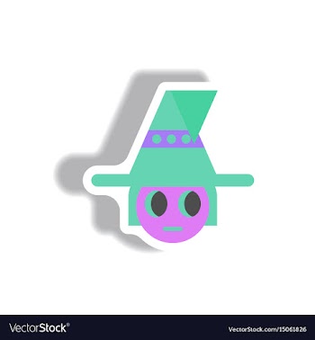 Paper sticker halloween icon vector image