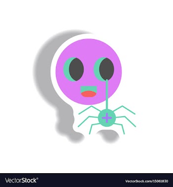 Paper sticker halloween icon vector image