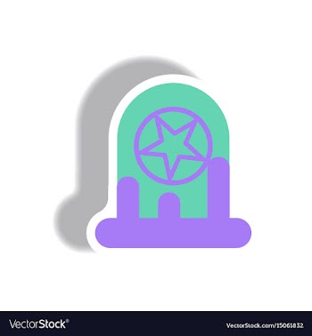 Paper sticker halloween icon vector image