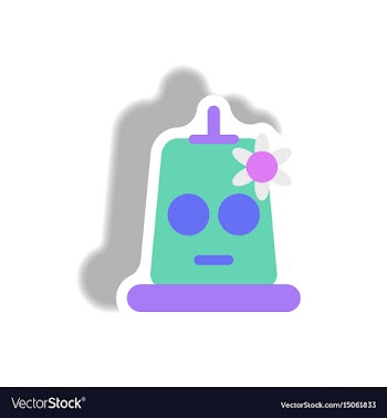 Paper sticker halloween icon vector image
