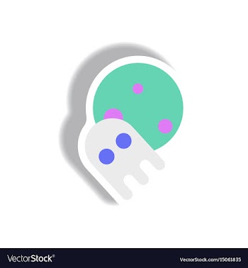 Paper sticker halloween icon vector image