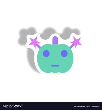 Paper sticker halloween icon vector image