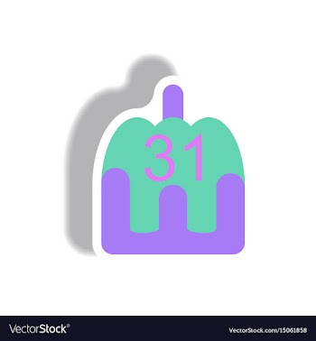 Paper sticker halloween icon vector image