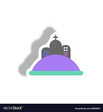 Paper sticker halloween icon vector image