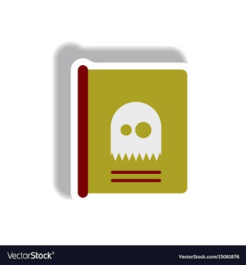Paper sticker halloween icon vector image