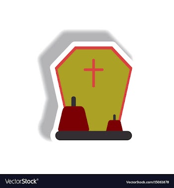 Paper sticker halloween icon vector image
