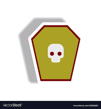 Paper sticker halloween icon vector image