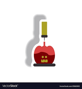 Paper sticker halloween icon vector image