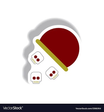 Paper sticker halloween icon vector image