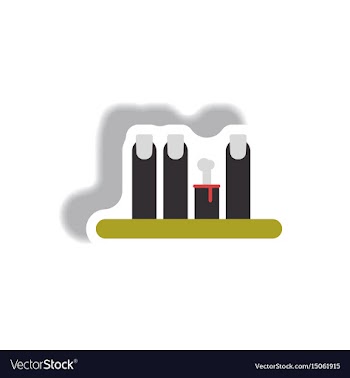 Paper sticker halloween icon vector image