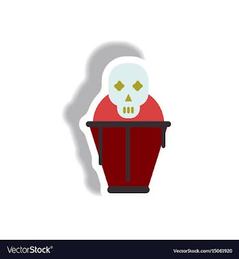 Paper sticker halloween icon vector image