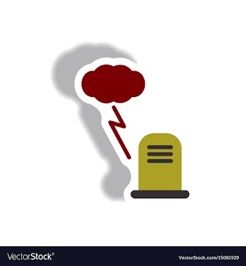 Paper sticker halloween icon vector image