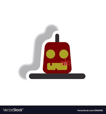Paper sticker halloween icon vector image