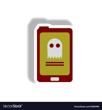 Paper sticker halloween icon vector image