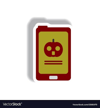 Paper sticker halloween icon vector image