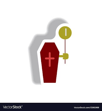 Paper sticker halloween icon vector image