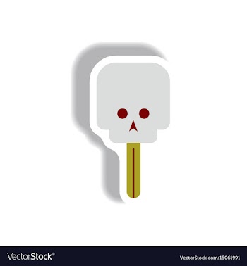 Paper sticker halloween icon vector image