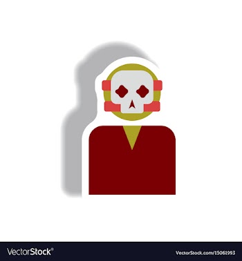 Paper sticker halloween icon vector image