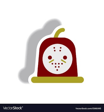 Paper sticker halloween icon vector image