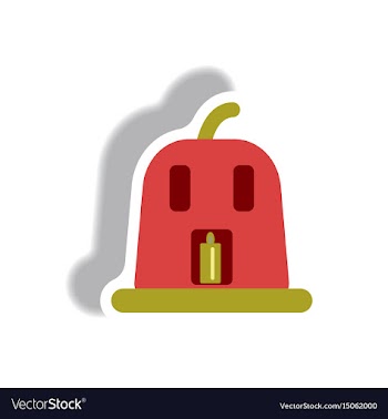 Paper sticker halloween icon vector image