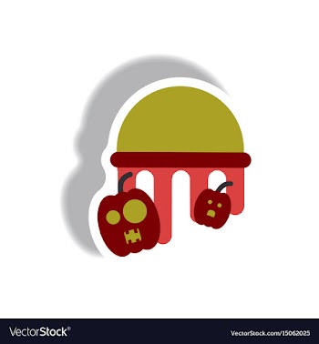 Paper sticker halloween icon vector image