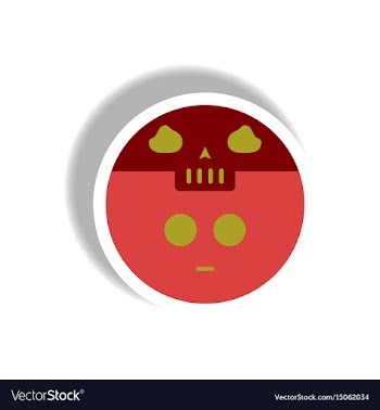 Paper sticker halloween icon vector image
