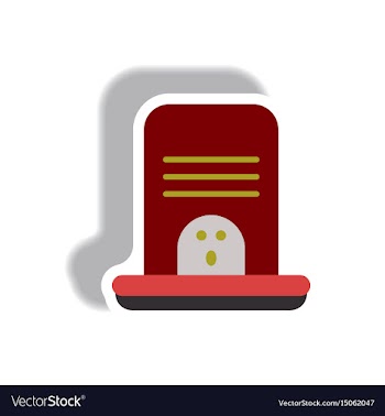 Paper sticker halloween icon vector image
