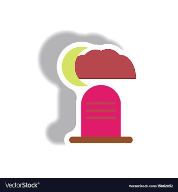 Paper sticker halloween icon vector image