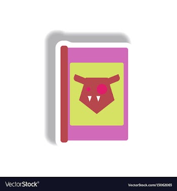 Paper sticker halloween icon vector image
